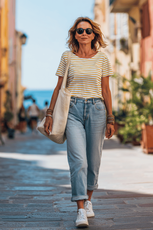 10 Summer Casual Travel Outfits for Women Over 40: Comfortable Looks That Still Feel Stylish 2026