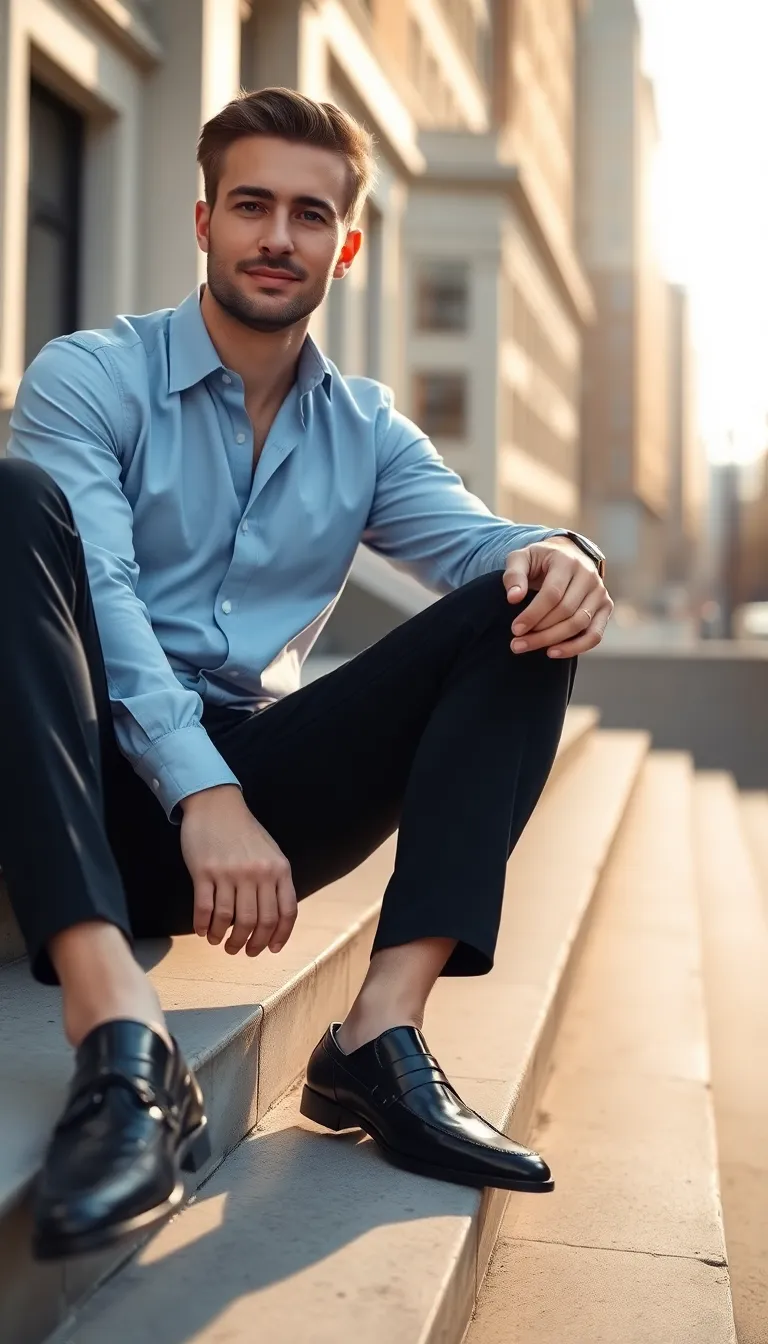 Black Pants with Loafers for Dressy Casual