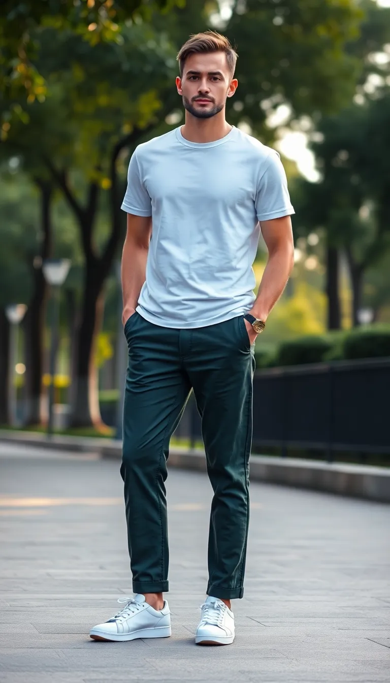 Styling Dark Green Chinos for Casual Days