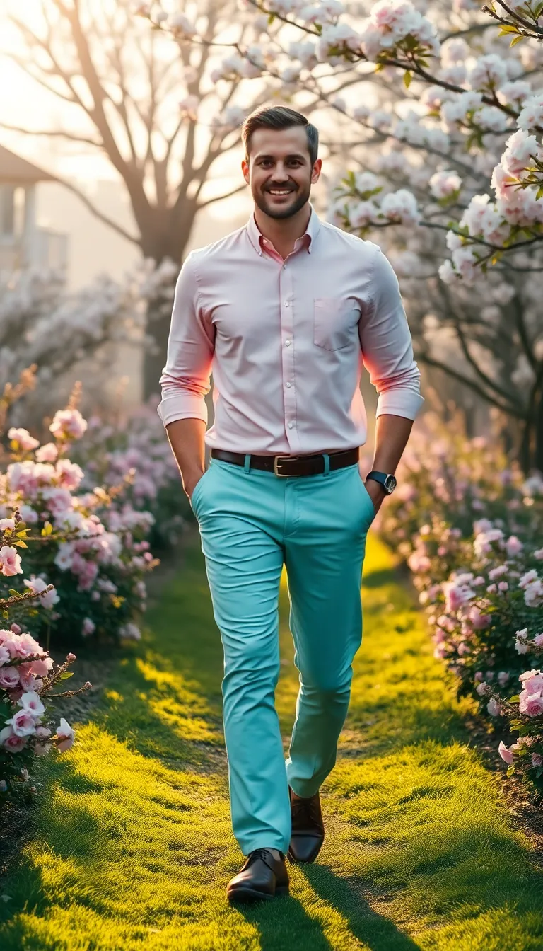 Matching Mint Green Pants with Pastel Tops