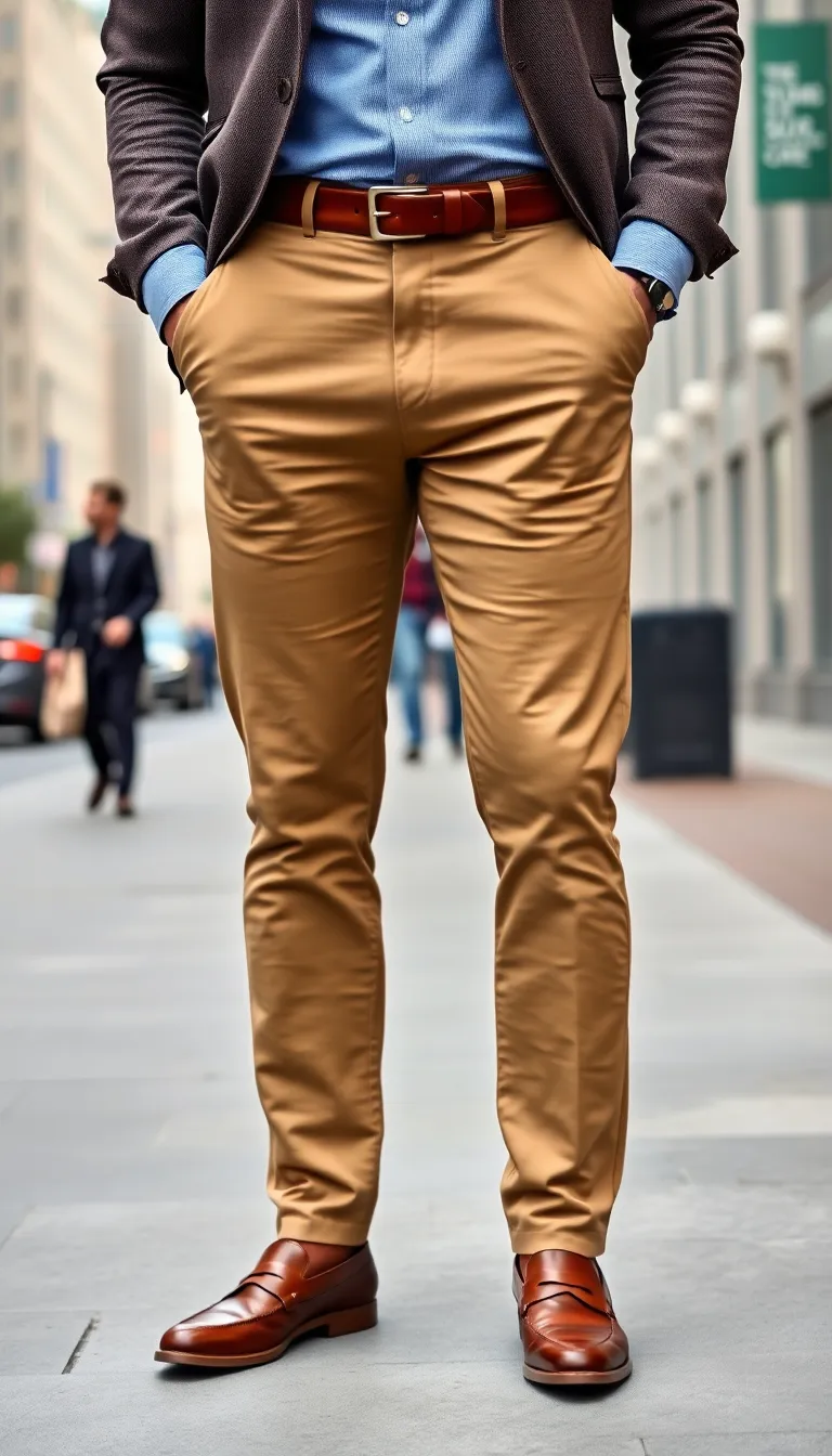 Khaki Pants with Button-Up Shirts