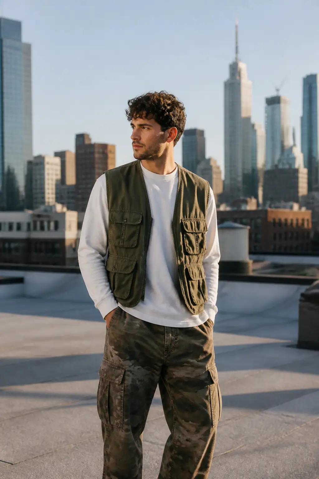 Layered Vest and Long Sleeve Tee
