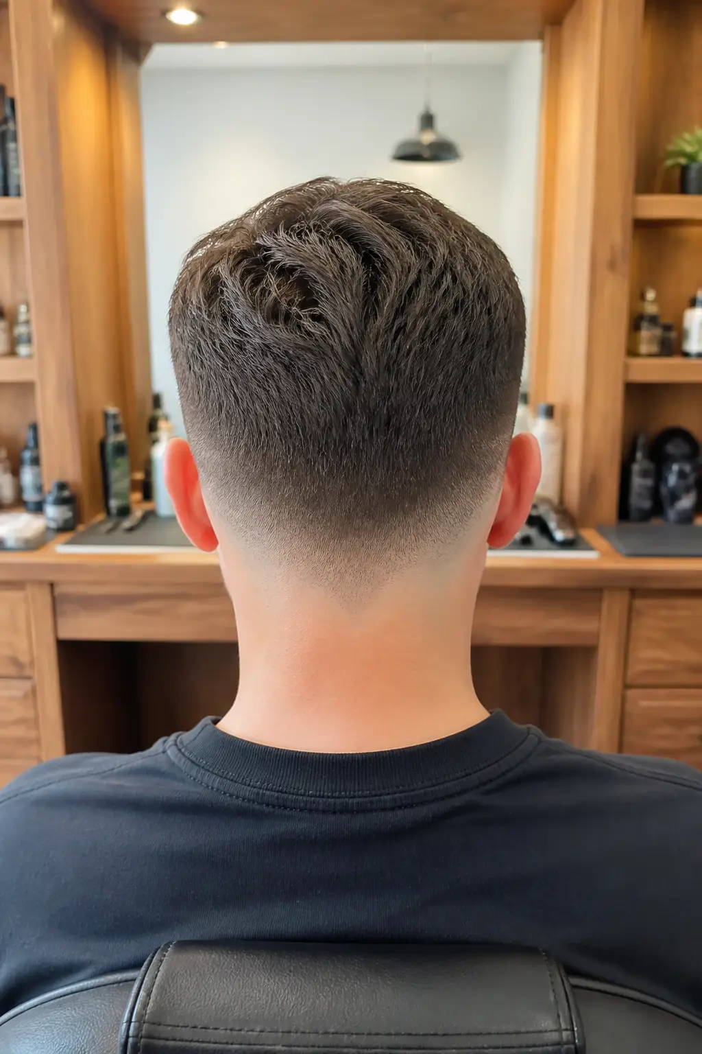 French Crop Mid Fade with Tapered Neckline