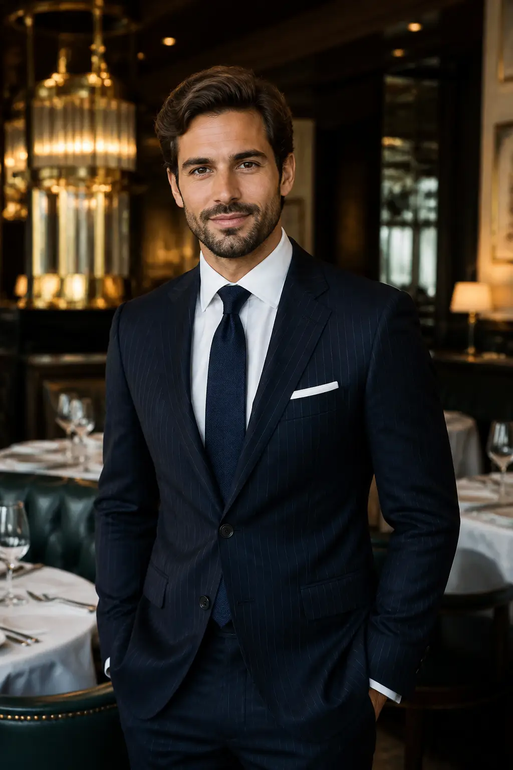 Pinstripe Suit for Classic Elegance